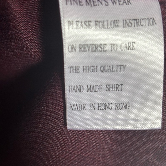 Elegant Maroon Button-Down Shirt for Men size L size 16-16.5 - Picture 10 of 11